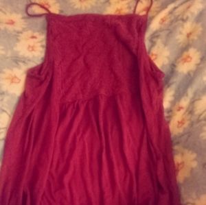 Dark red spaghetti strap shirt